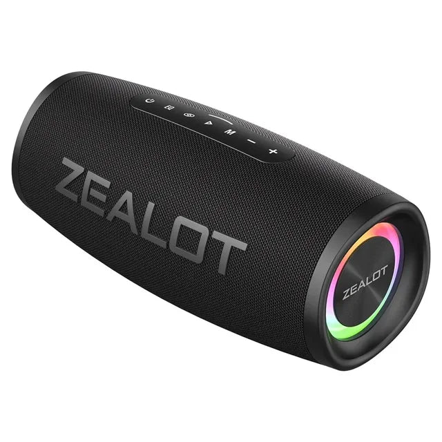 ZEALOT-S56 Alto-falante Bluetooth com excelente desempenho baixo, alto-falante impermeável IPX6, acampamento ao ar livre, 40W Po