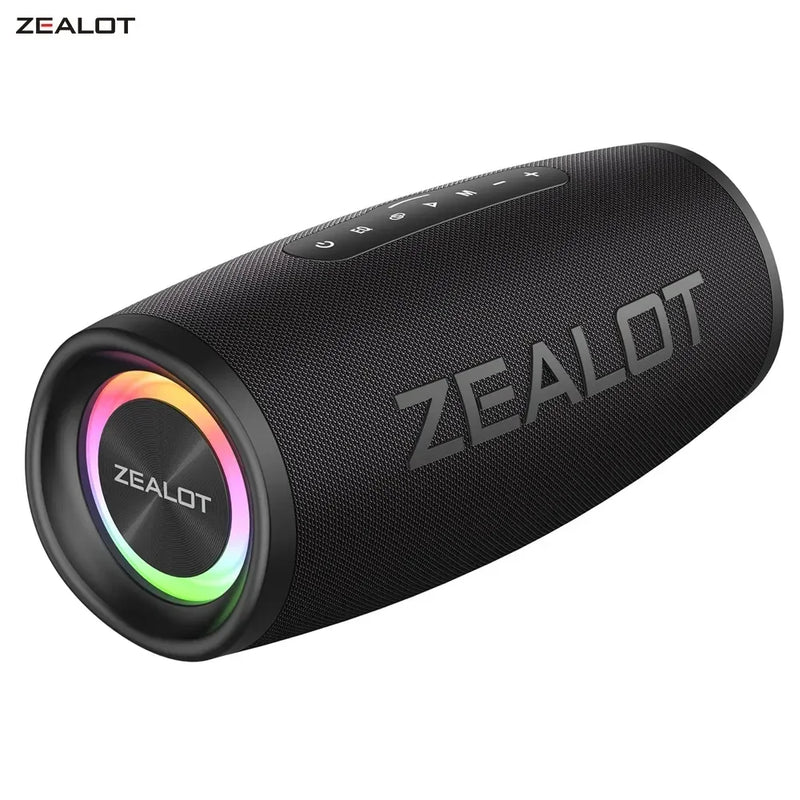ZEALOT-S56 Alto-falante Bluetooth com excelente desempenho baixo, alto-falante impermeável IPX6, acampamento ao ar livre, 40W Po